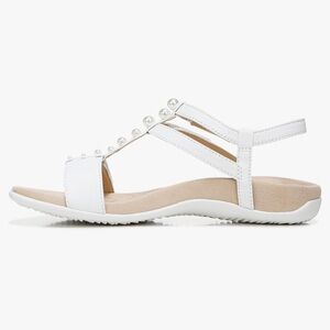 VIONIC Sandals Pearl Embellished Strappy  Rest Orthotic Comfort White Size 9